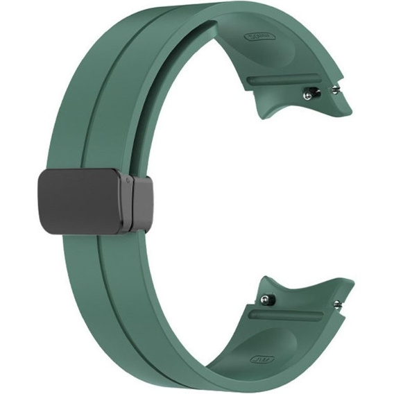 Pasek Silikonowy do Samsung Galaxy Watch 4/5/6 40/42/43/44/45/46/47mm, Ciemny zielony