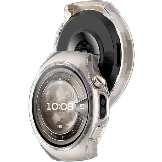 Etui ochronne do Huawei Watch 5 46mm– cienka obudowa z trwałego tworzywa - przezroczysta