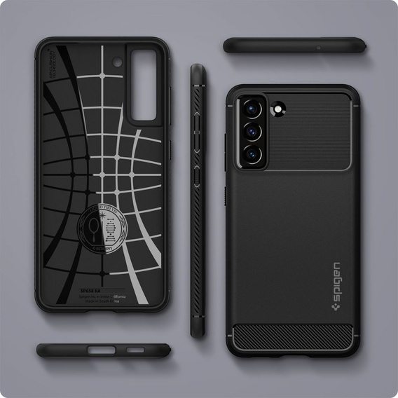 Etui Spigen do Samsung Galaxy S21 FE, Rugged Armor, czarne
