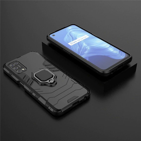 Etui do Realme 7 5G, Kickstand Ring, czarne