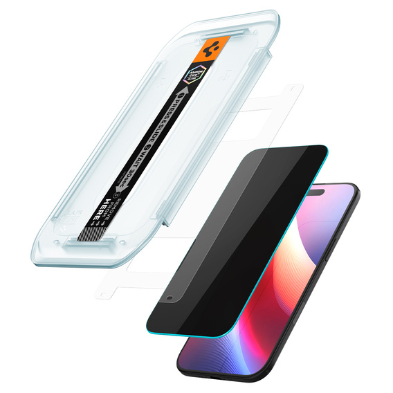Szkło Hartowane prywatyzujące Spigen Glas.TR "EZ FIT" HD do iPhone 17 Air (2 szt.)