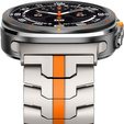 Bransoleta do Samsung Galaxy Watch Ultra 47mm (2025 / 2024), Tytanowa / Pomarańczowa