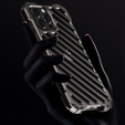 Etui R-JUST do iPhone 15 Pro, pancerne Hollow, szare