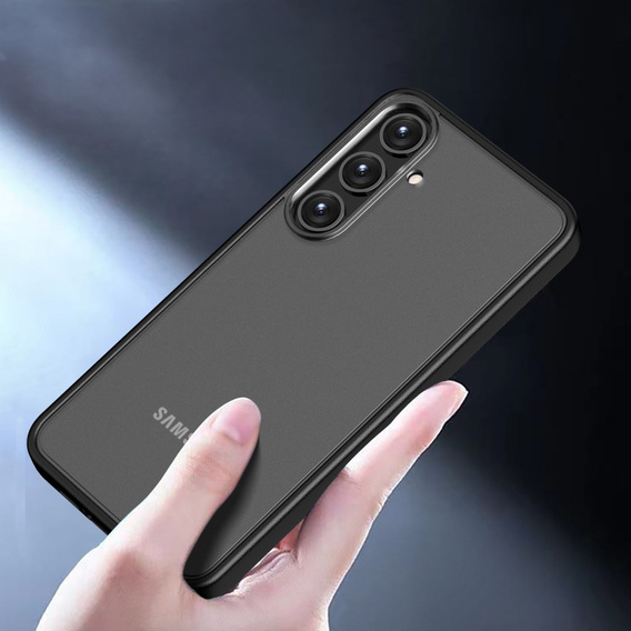 Etui do Samsung Galaxy S24, Fusion Hybrid, z ochroną aparatu, przezroczyste / czarne