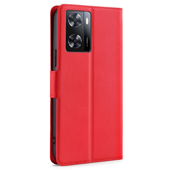 Etui z klapką do Oppo A57s, Wallet Thin Magnet, czerwone