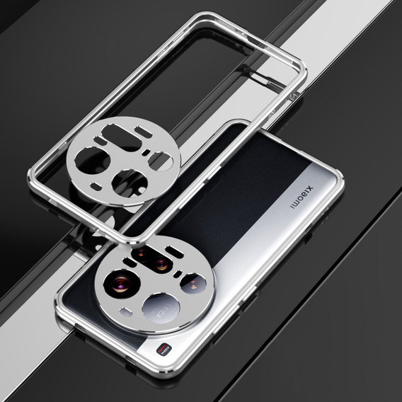 Etui do Xiaomi 15 Ultra, Armor Bumper, z osłoną obiektywu, srebrne