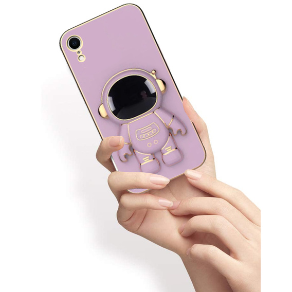 Etui do iPhone XR, Astronaut, fioletowe