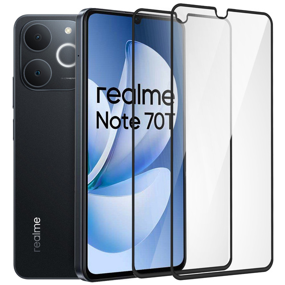 2x Szkło Hartowane ERBORD 3D do Realme Note 70T 4G – ochrona całego ekranu