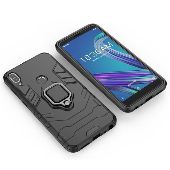 Etui do Asus ZenFone Max Pro M1 ZB602KL, Kickstand Ring, czarne