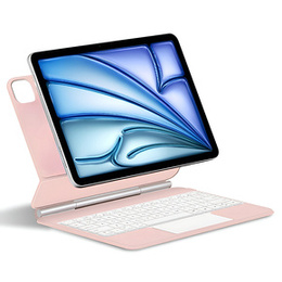 Etui z klawiaturą do iPad Air 13" 2025/2024 (7/6 gen.), Magnetic Keyboard Touchpad, różowe