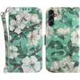 Etui z klapką do Samsung Galaxy A14 4G/5G, Wallet, Flowers białe