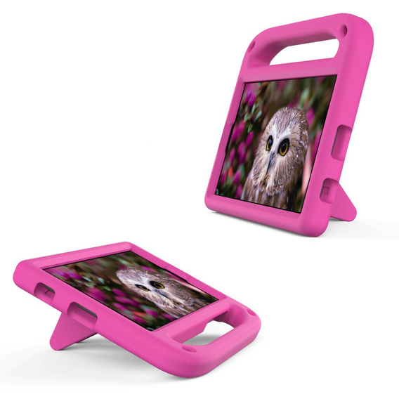 Etui dla dzieci do Samsung Galaxy Tab A7 Lite 8.7 T220 / T225, dziecięce z uchwytem, Różowe