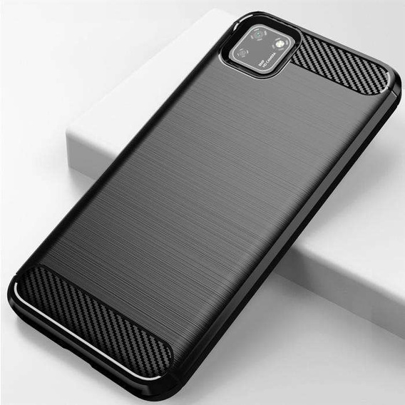 Etui do Huawei Y5P, Karbon, czarne