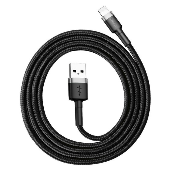Baseus Cafule – kabel USB-A do Lightning 0,5 m 2,4A - szaro-czarny