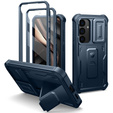 Etui pancerne do Samsung Galaxy S25+ Plus, Dexnor Full Body (Two Frames), granatowe