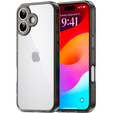 Etui do iPhone 17, z osłoną aparatu, przezroczyste z czarnymi bokami