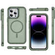 Etui z ramką do iPhone 14 Pro, do MagSafe, zielone