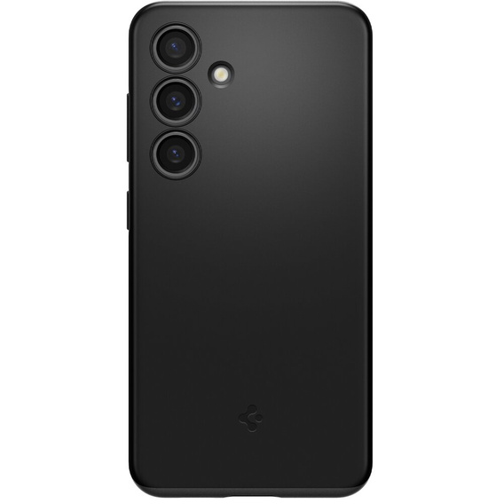 Etui Spigen do Samsung Galaxy S24, Thin Fit, Czarne + Szkło