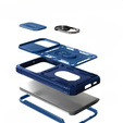 Etui pancerne do Samsung Galaxy S23 Plus, CamShield Slide, niebieskie