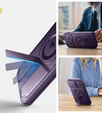 Etui pancerne do iPhone 14 Pro Max, Dexnor CamProtect MagSafe, fioletowe (Dwie ramki)