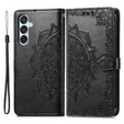 Etui z klapką do Samsung Galaxy M15 5G, Mandala, czarne