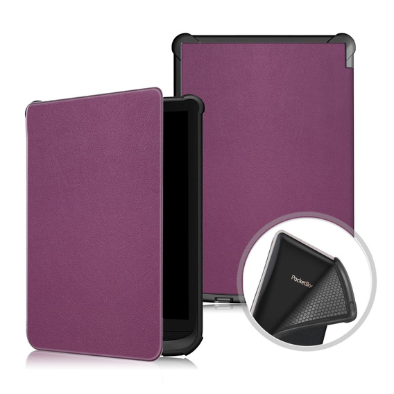 Etui do PocketBook Touch Lux 4 5 606 616 627 628 632 633, Smartcase, fioletowe