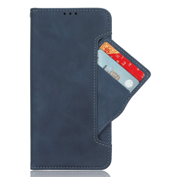 Etui z klapką do Motorola Moto G15 / Motorola Moto G15 Power, Card Slot, granatowe
