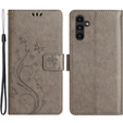 Etui z klapką do Samsung Galaxy A14 4G/5G, Butterfly, szare