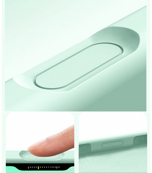 Etui silikonowe do iPhone 17 Pro, do MagSafe, antywstrząsowe, zielone