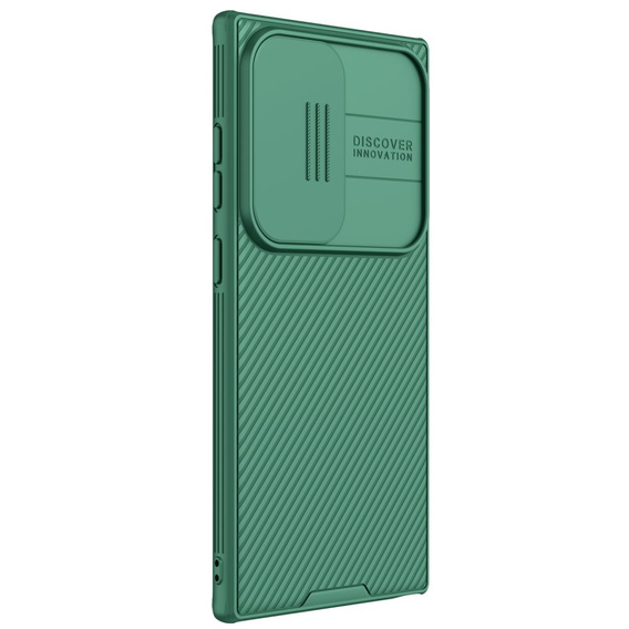 Etui NILLKIN do Samsung Galaxy S24 Ultra, Silicone CamShield Case do MagSafe, zielone