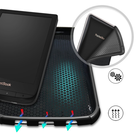 Etui do PocketBook Touch Lux 4 5 606 616 627 628 632 633, Smartcase, czarne