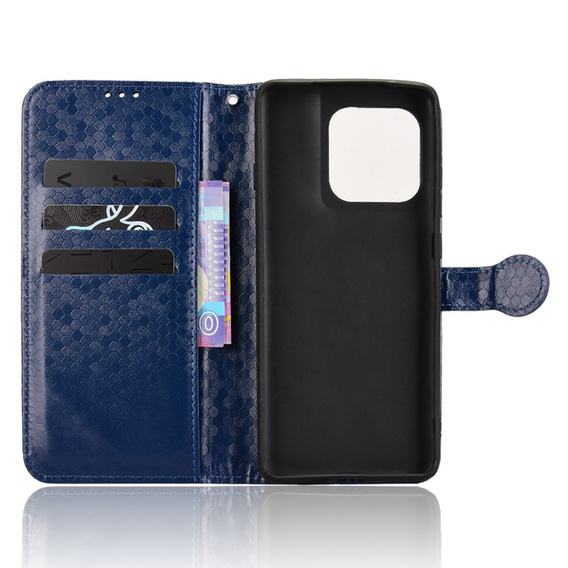 Etui z klapką do Motorola Edge 60 / 60 Fusion, Wallet Rhombus, niebieskie