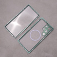 Etui Magnetic Dual Glass MagSafe do Samsung Galaxy S22 Ultra, zielone
