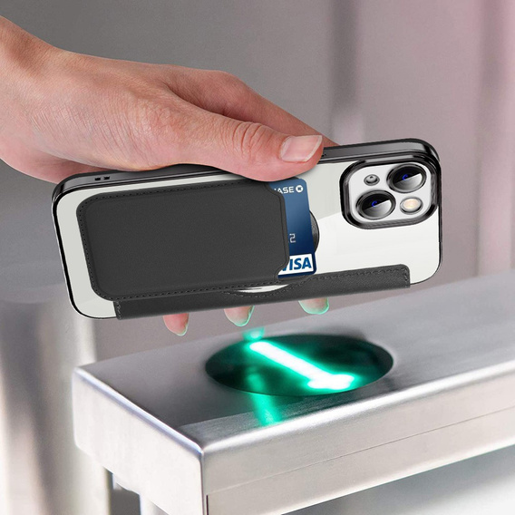 Etui z klapką do iPhone 14, RFID Wallet MagSafe z ochroną aparatu, czarne