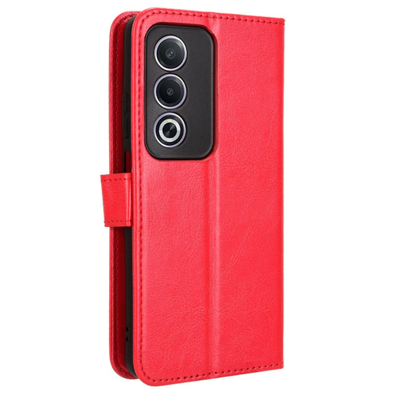 Etui z klapką do Oppo A80, Crazy Horse Wallet, czerwone
