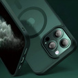 Etui do iPhone 11 Pro, do MagSafe, ERBORD Matt Case, zielony + Szkło na ekran