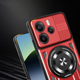 Etui Pancerne z Podstawką do Xiaomi Redmi Note 14 4G – Czerwone