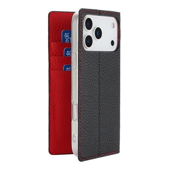 Etui z klapką Litchi Skin Grain do iPhone 17 Pro Max