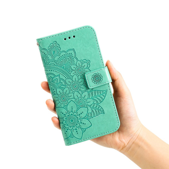 Etui z klapką do Samsung Galaxy A53 5G, Mandala Flower, zielone