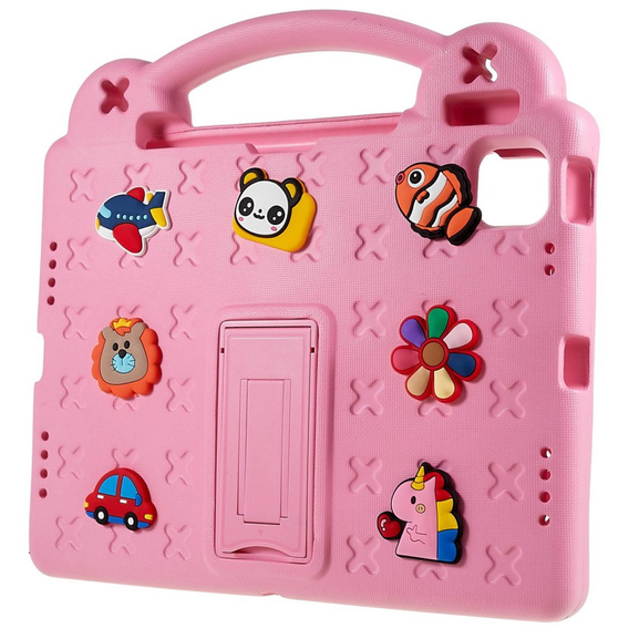 Etui do iPad Air 11" 2025/2024 (7/6 gen.), Cute Patterns, z podstawką, różowe