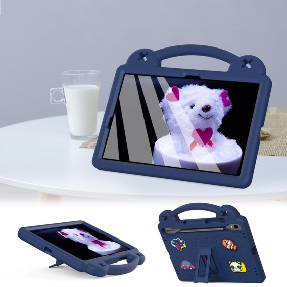 Etui do Samsung Galaxy Tab S7/S8/S9, Cute Patterns, z podstawką, Granatowe