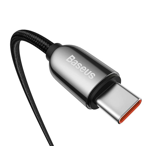 Baseus kabel Display USB-C na USB-C 1 m 100 W z wyświetlaczem - Czarny