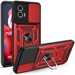 Etui pancerne do Motorola Moto G24 / G24 Power / G04, CamShield Slide, czerwone