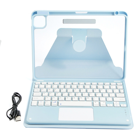 Etui z klawiaturą do iPad Air 10.9" 2022/2020 (5/4 gen.) / Pro 11" 2022/2021/2020 (4/3/2 gen.), Touchpad Pen Slot, niebieskie