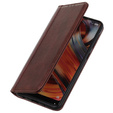 Etui do Samsung Galaxy A55 5G, Wallet Litchi Leather, brązowe