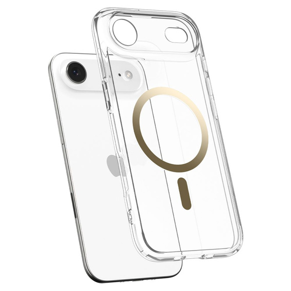 Etui Spigen Ultra Hybrid MagSafe do iPhone 17 Air, Clear / Gold