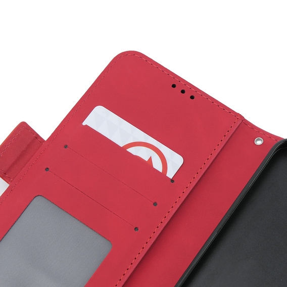 Etui z klapką do Oppo A38 4G / Oppo A18 4G, Card Slot, czerwone