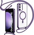 Etui do Samsung Galaxy S23 FE, Electro MagSafe, fioletowe + Szkło na ekran + Smycz