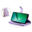 Etui z klapką do Realme 14 Pro 5G, Wallet Zipper Pocket, fioletowe