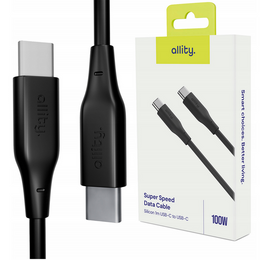 Przewód zasilający Allity USB-C 100W – 1 m - czarny